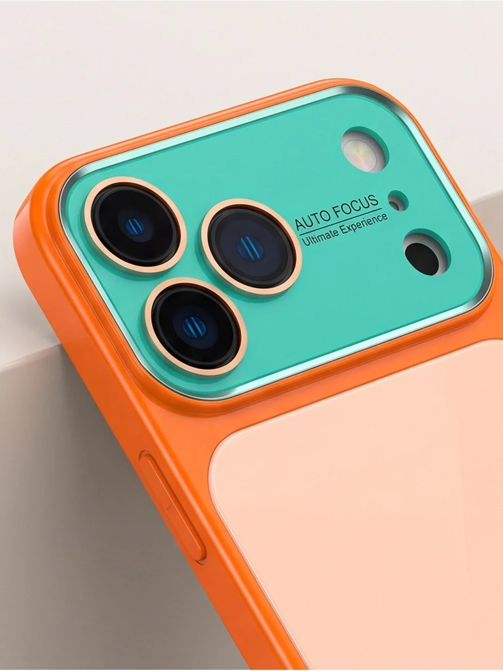 Vibrant Orange & Mint Camera Phone Case — Brand Unknown